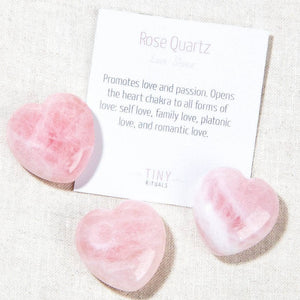 Rose Quartz Mini Heart Set