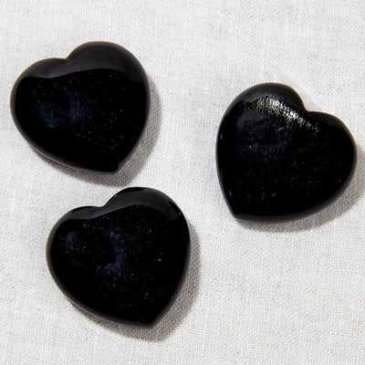 Black Obsidian Mini Heart Set