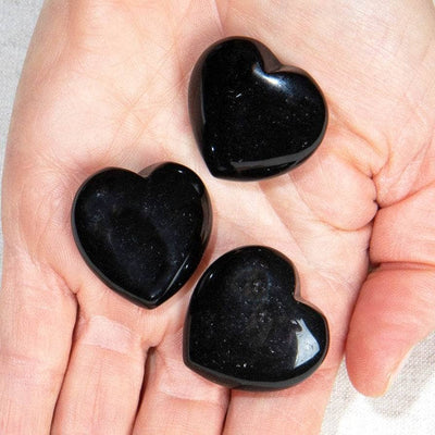 Black Obsidian Mini Heart Set