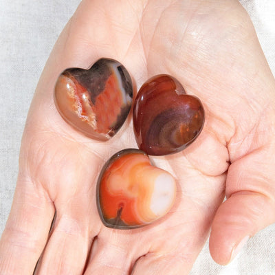 Carnelian Mini Heart Set