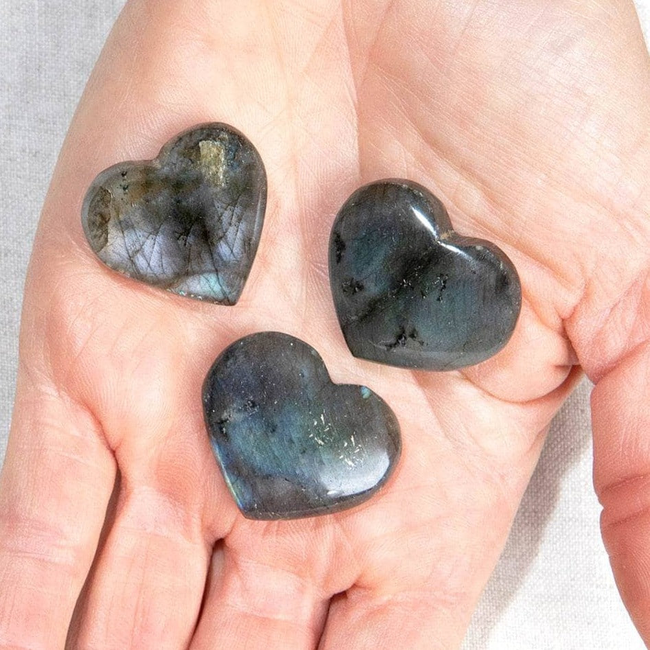 Labradorite Mini Heart Set