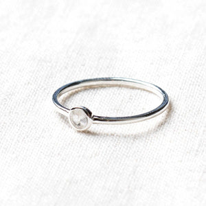 Herkimer Diamond Silver or Gold Ring
