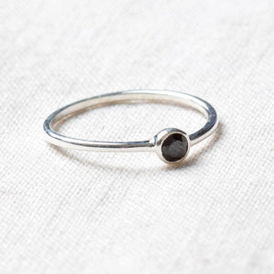 Black Tourmaline Silver, Gold or Rose Gold Ring