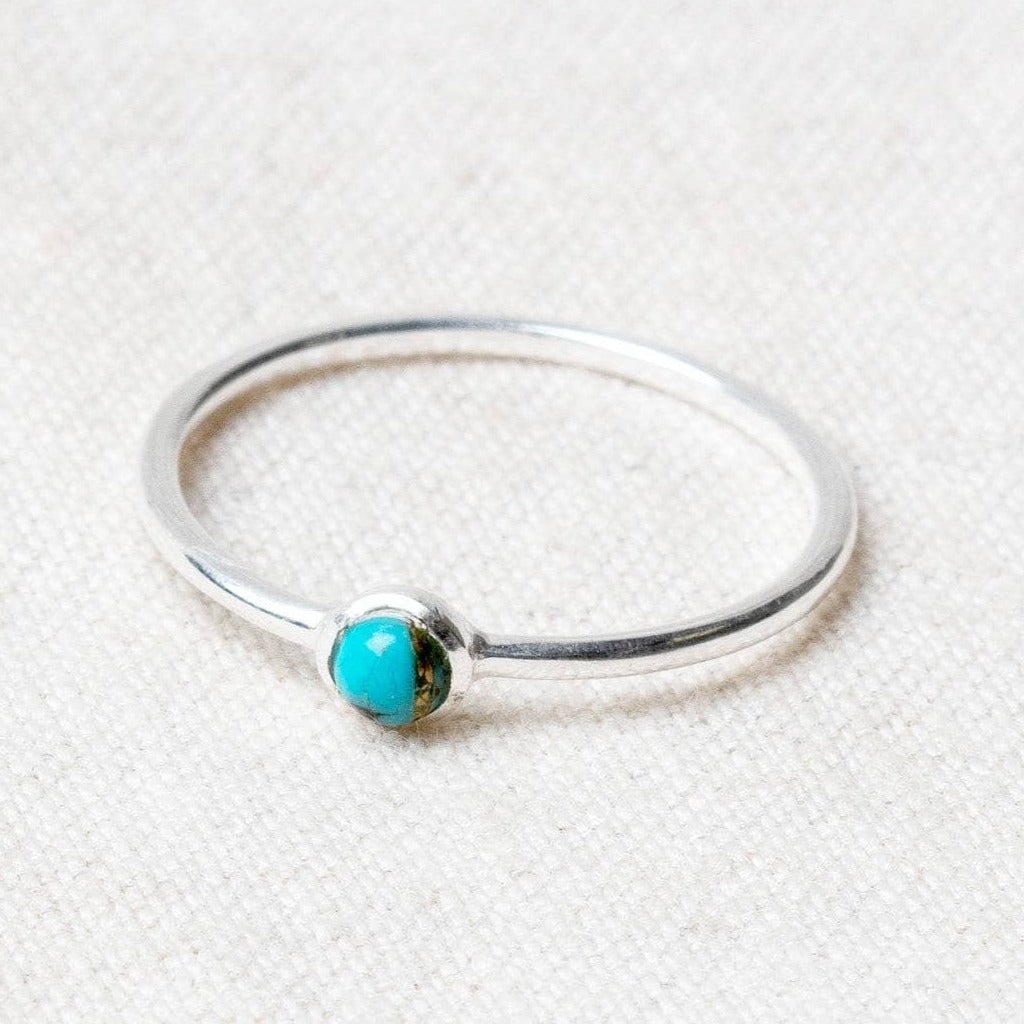 Natural Genuine Turquoise Silver or Gold Ring