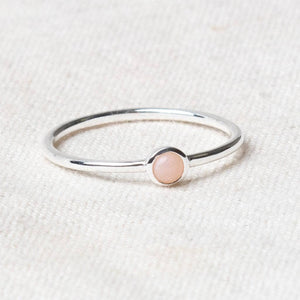 Pink Opal Silver or Gold Ring