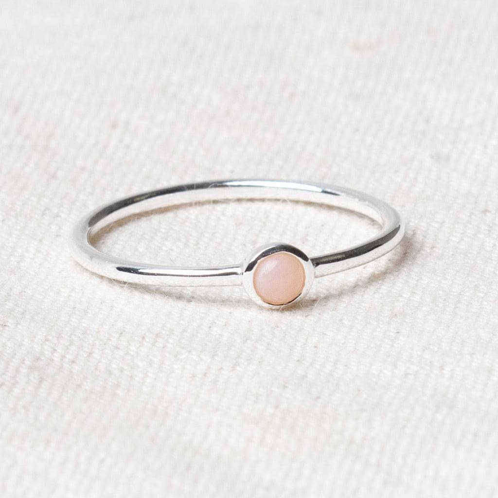 Pink Opal Silver or Gold Ring