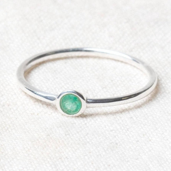 Green Jade Silver or Gold Ring