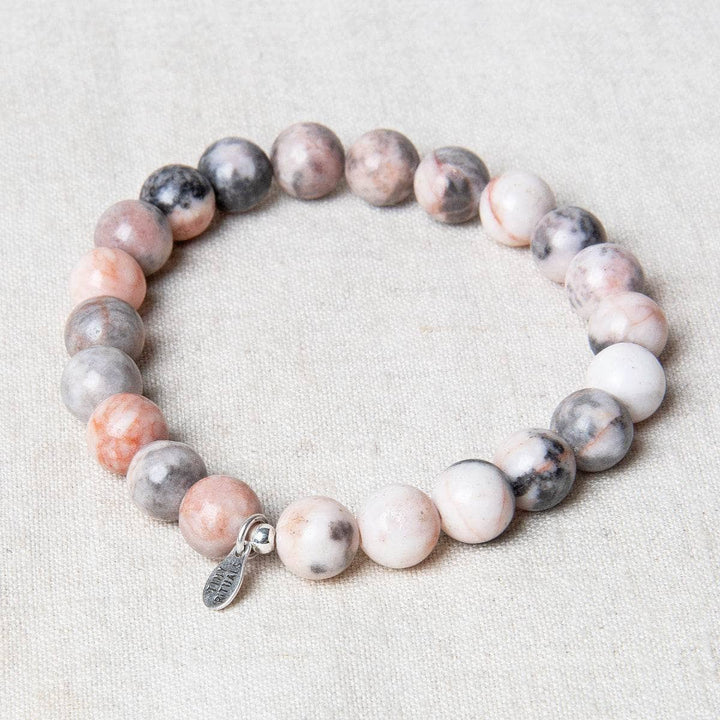 Pink Zebra Jasper Energy Bracelet 8mm