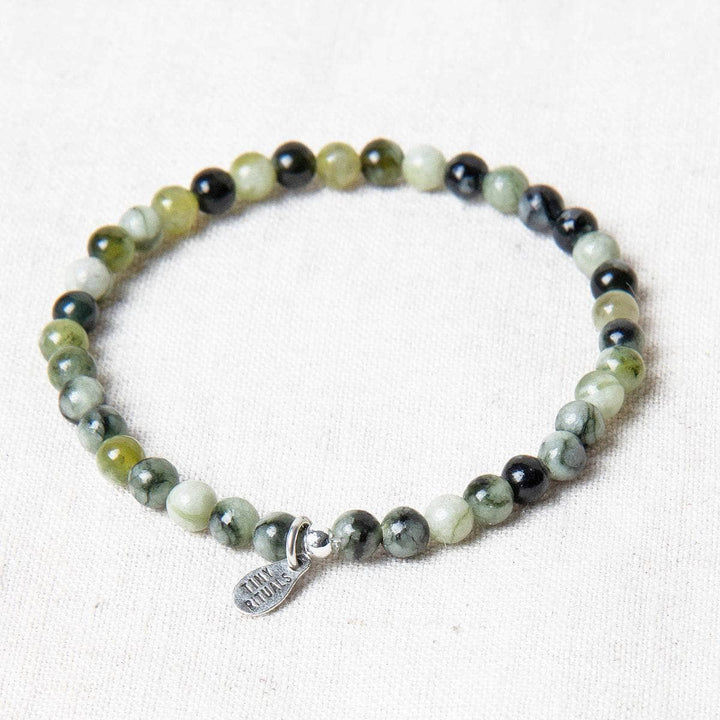 Natural Vine Flower Xiuyu Jade Energy Bracelet