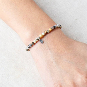 Yellow Dendritic Opal Energy Bracelet