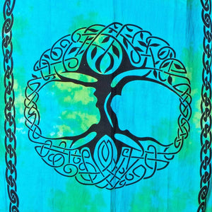 Celtic Tree of Life Tie Dye Curtain