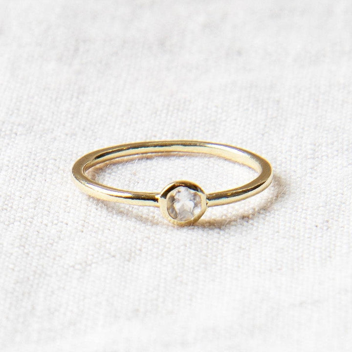 Herkimer Diamond Silver or Gold Ring