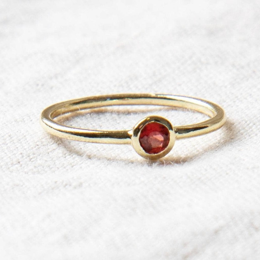 Garnet Silver or Gold Ring