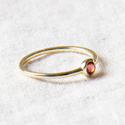 Garnet Silver or Gold Ring