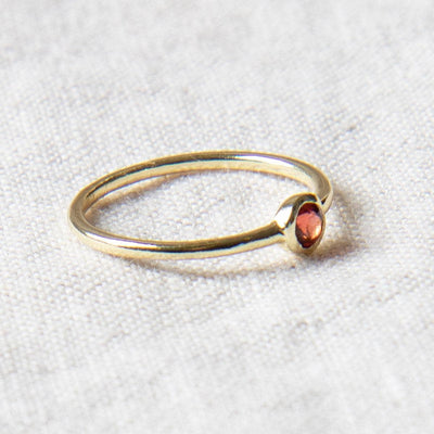 Garnet Silver or Gold Ring