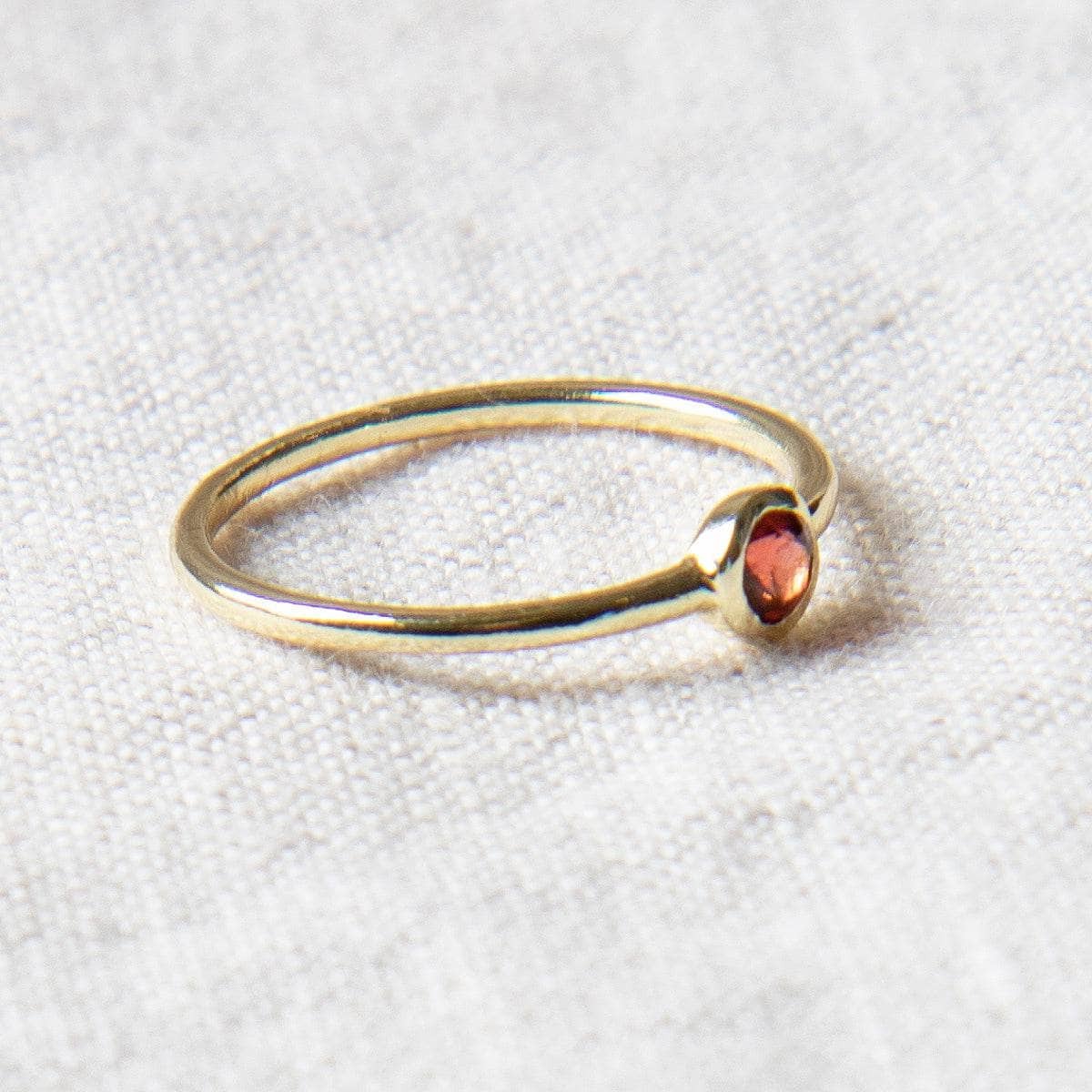 Garnet Silver or Gold Ring