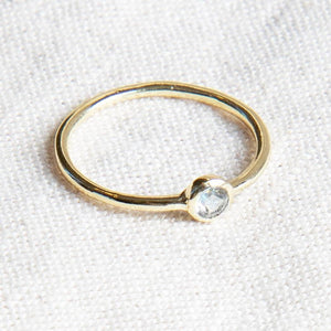 Blue Topaz Silver or Gold  Ring