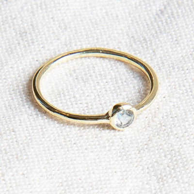 Blue Topaz Silver or Gold  Ring
