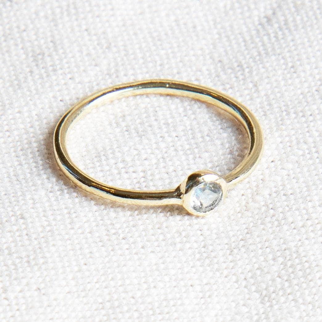 Blue Topaz Silver or Gold  Ring