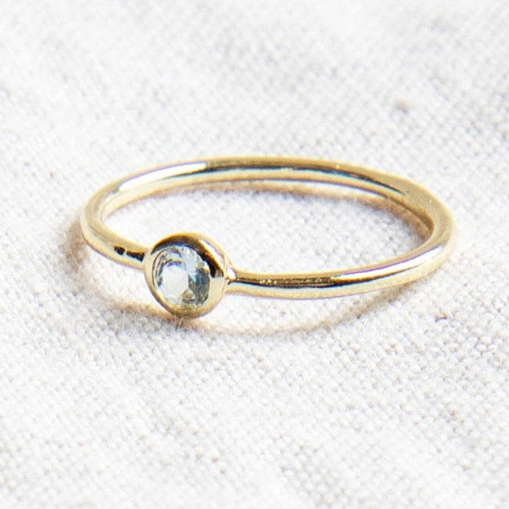 Blue Topaz Silver or Gold  Ring