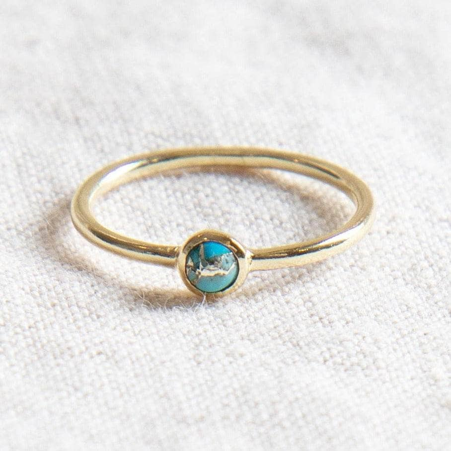 Natural Genuine Turquoise Silver or Gold Ring