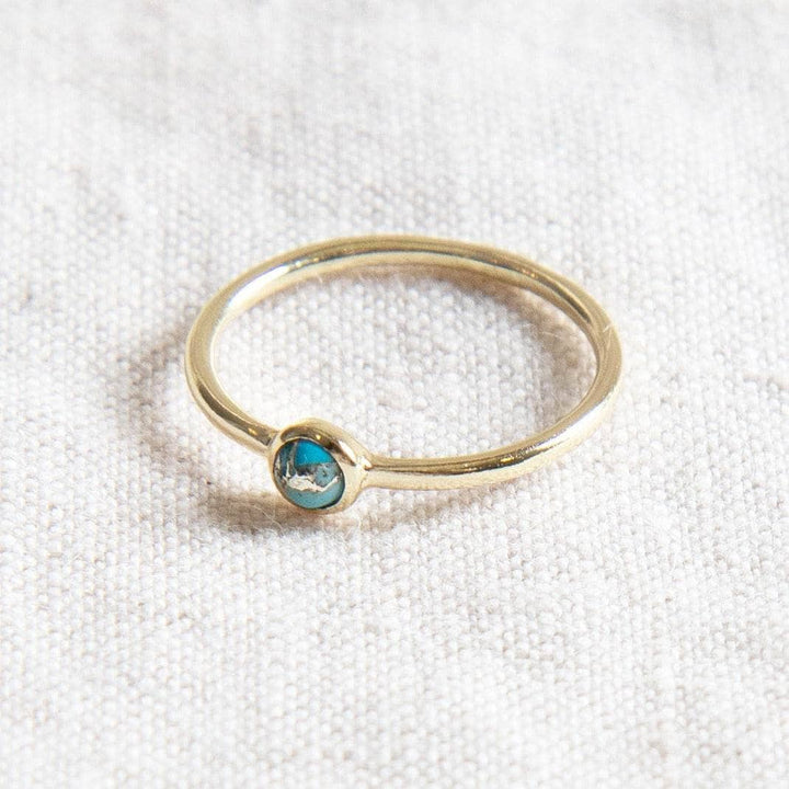 Natural Genuine Turquoise Silver or Gold Ring