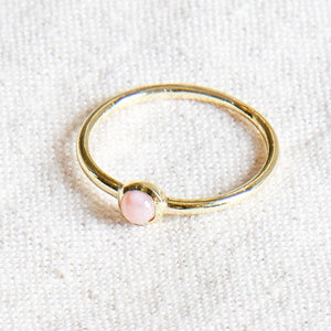 Pink Opal Silver or Gold Ring