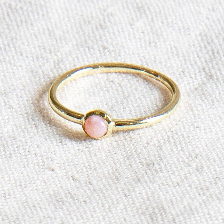 Pink Opal Silver or Gold Ring