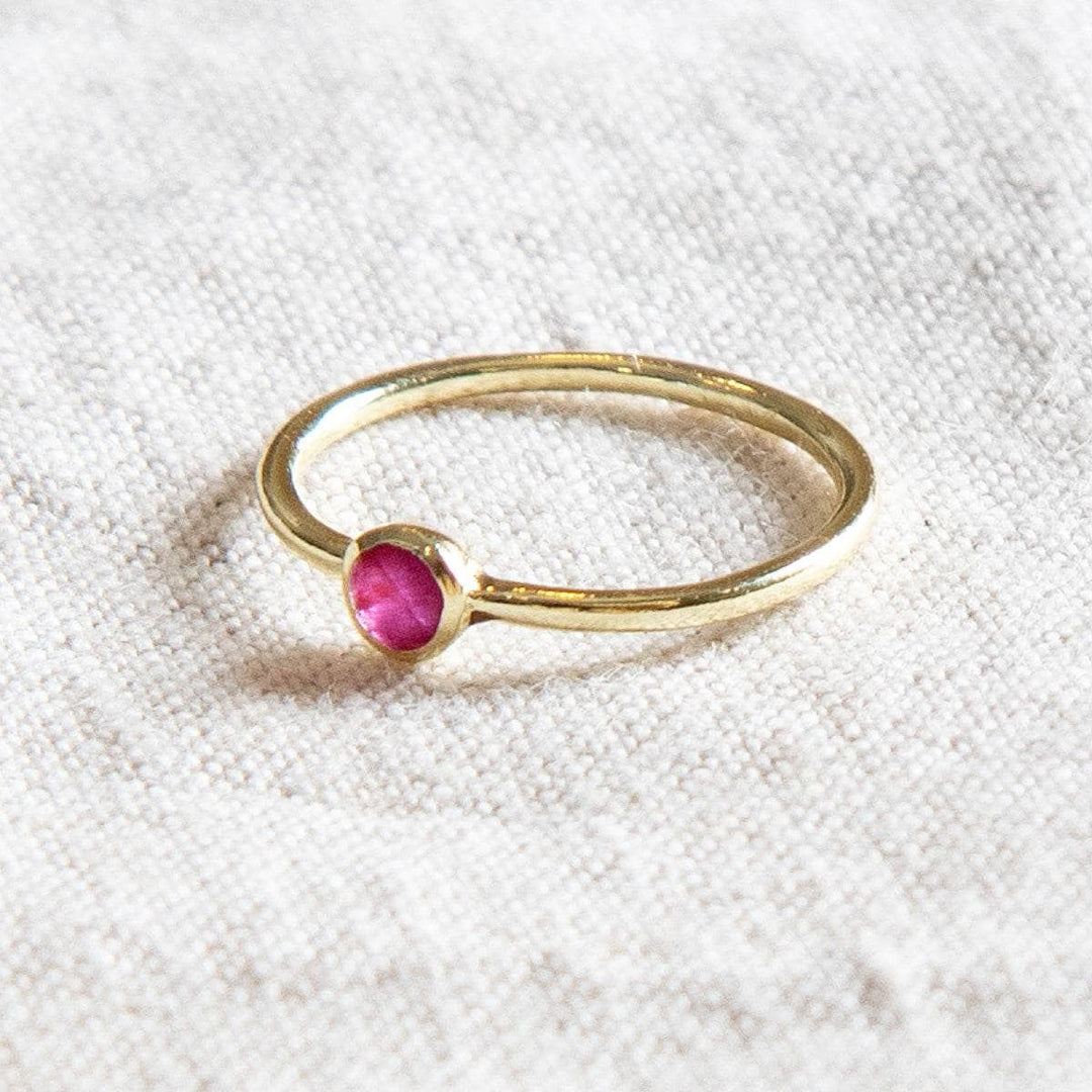 Ruby Silver or Gold Ring