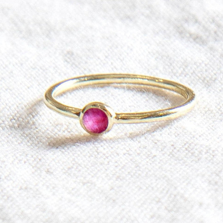 Ruby Silver or Gold Ring