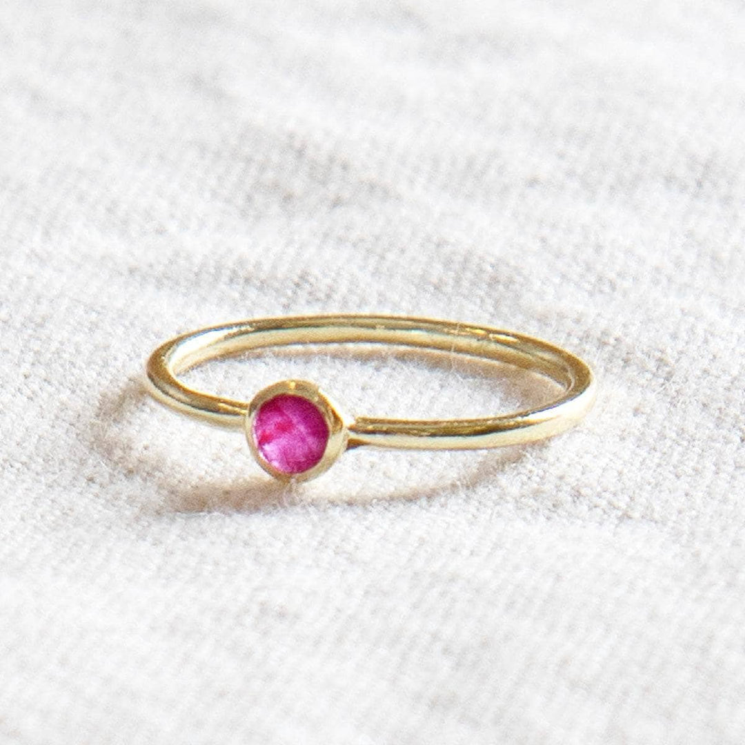 Ruby Silver or Gold Ring