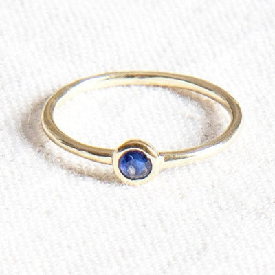 Blue Sapphire Silver or Gold Ring