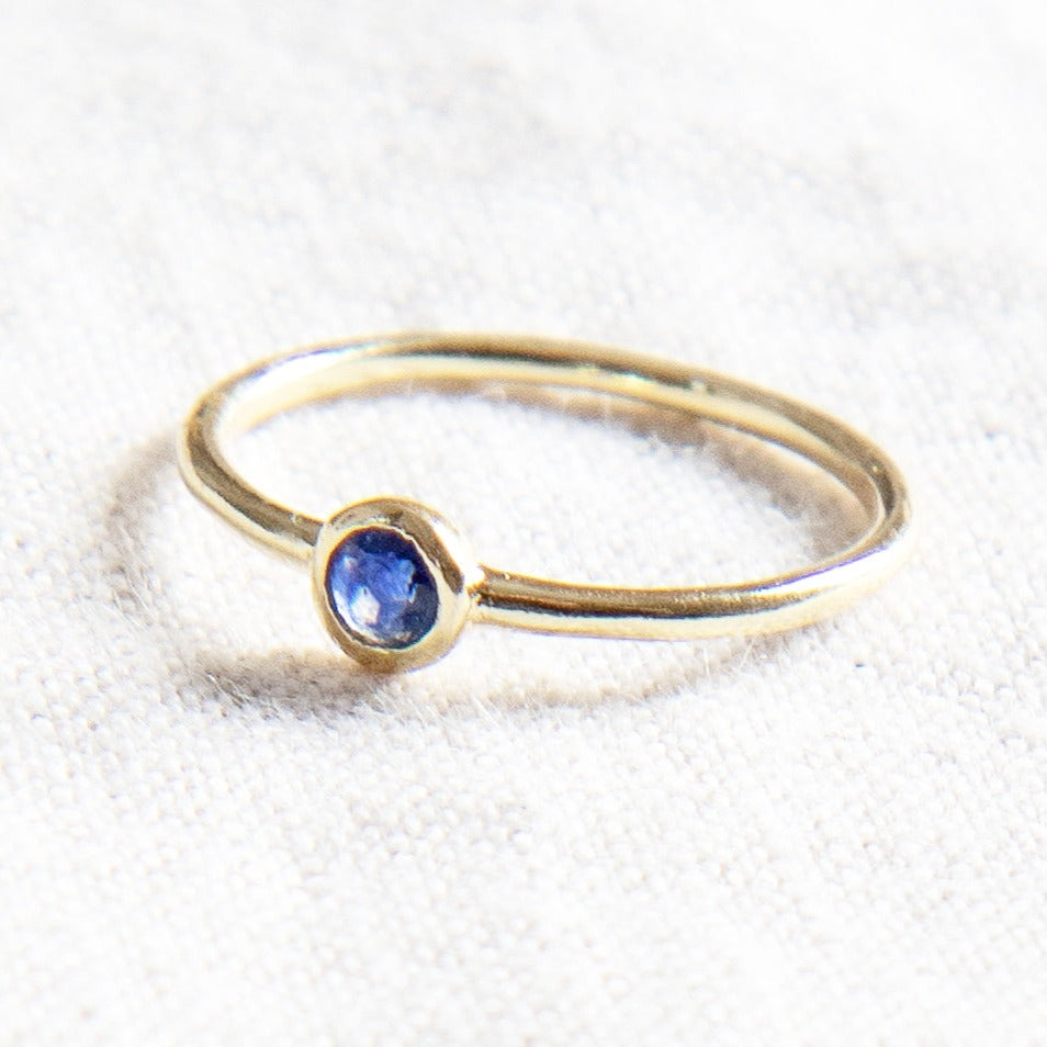 Blue Sapphire Silver or Gold Ring