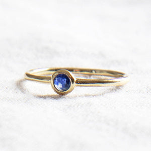 Blue Sapphire Silver or Gold Ring