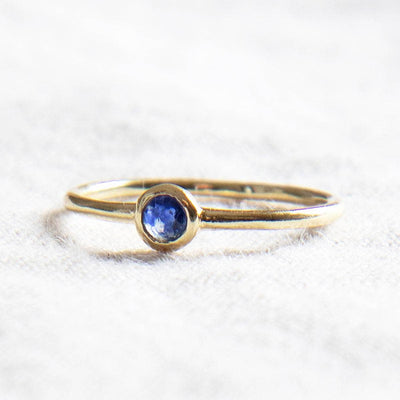 Blue Sapphire Silver or Gold Ring