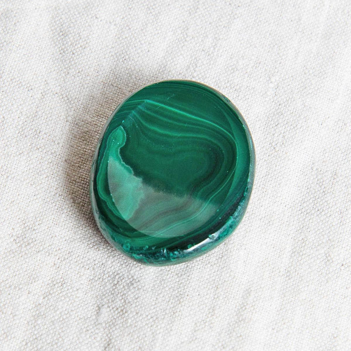 Rare Genuine Malachite Worry Stone