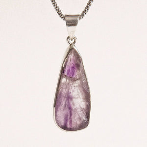 Genuine Raw Amethyst Teardrop Necklace - Limited Edition