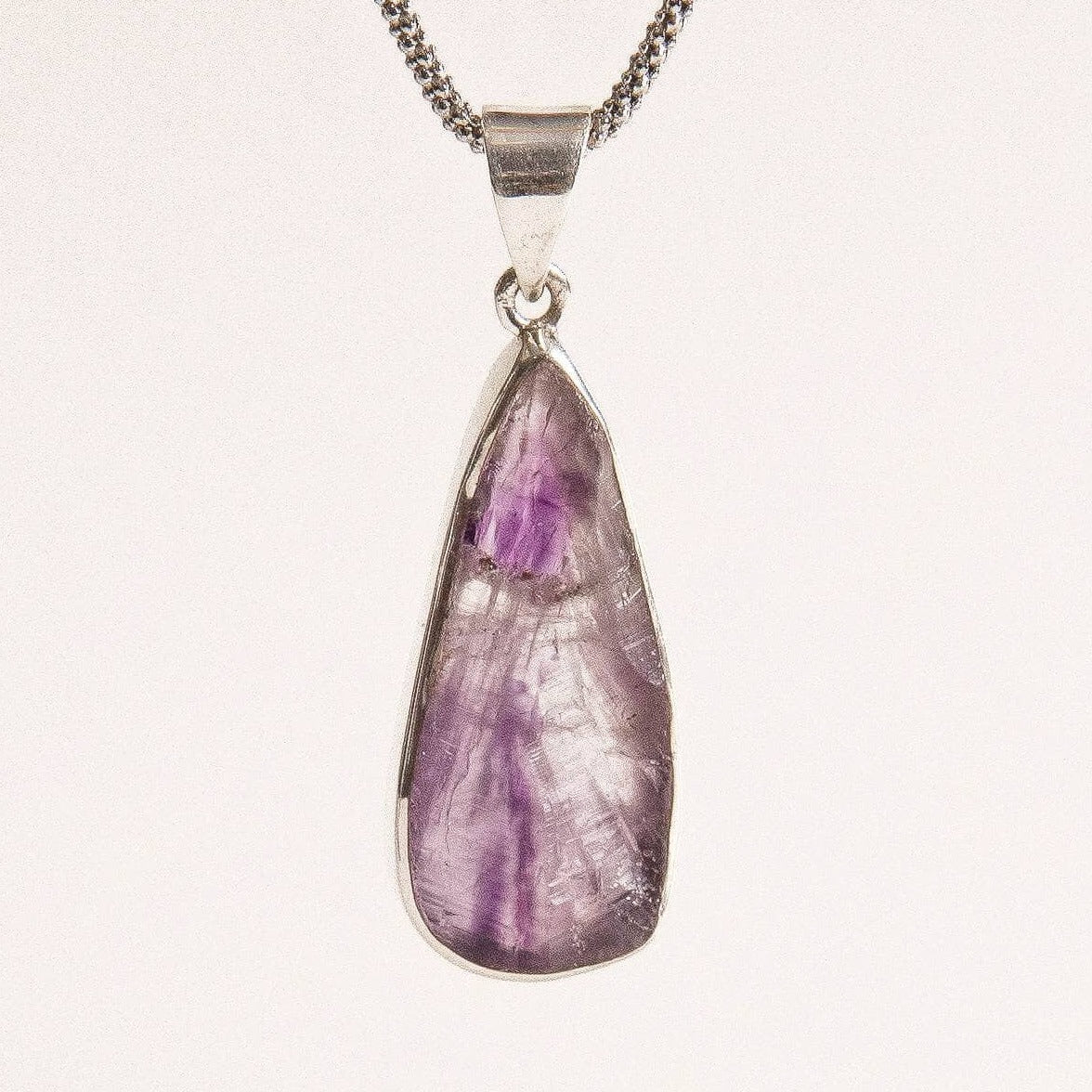 Genuine Raw Amethyst Teardrop Necklace - Limited Edition