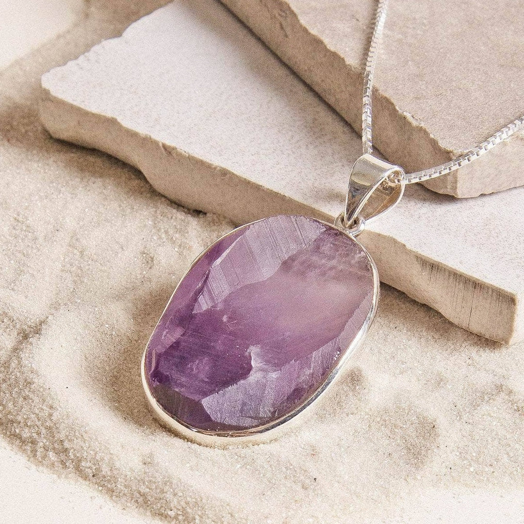 Large Raw Amethyst Gemstone Pendant