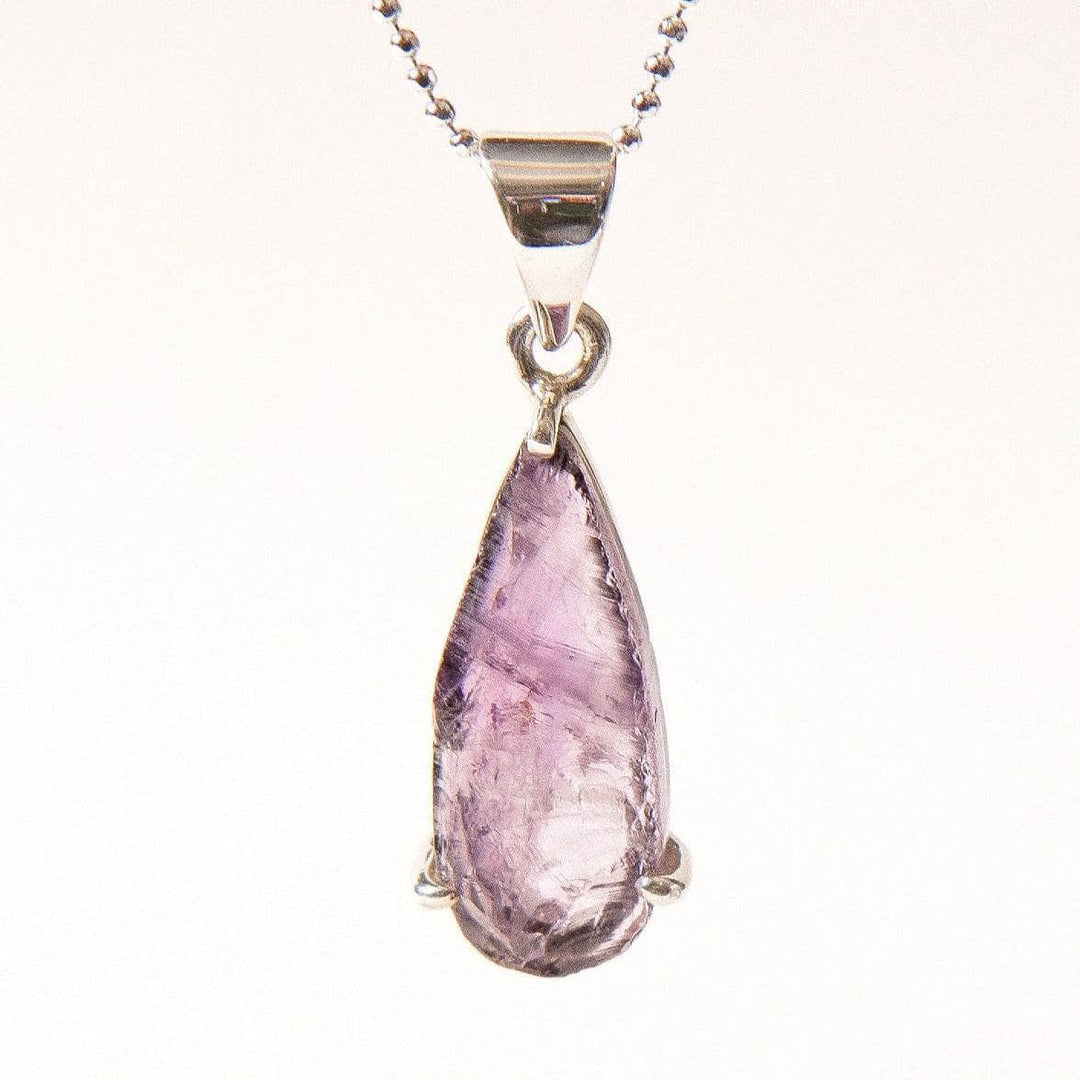 Raw Amethyst Teardrop Gemstone Pendant