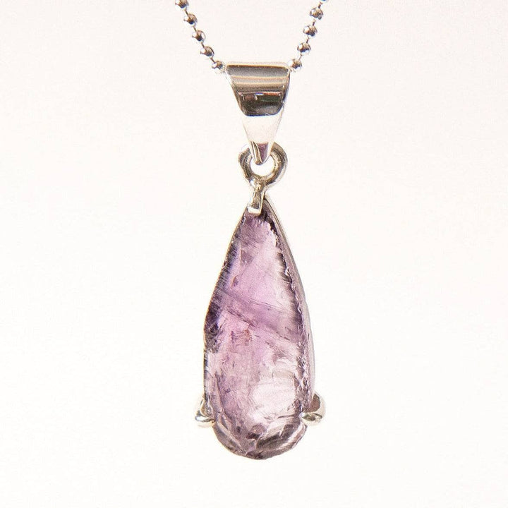 Raw Amethyst Teardrop Gemstone Pendant