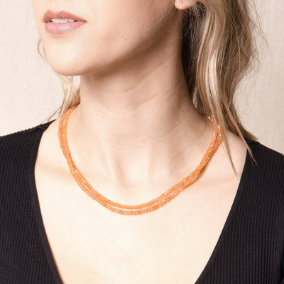 Carnelian Single or Double Strand Bead Necklace