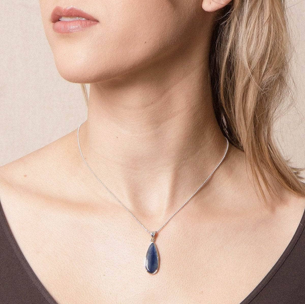 Blue Kyanite Teardrop Pendant