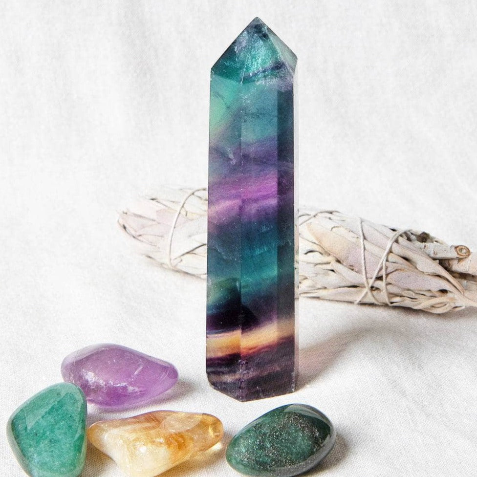 Rainbow Fluorite Tower - AAA Premium Quality