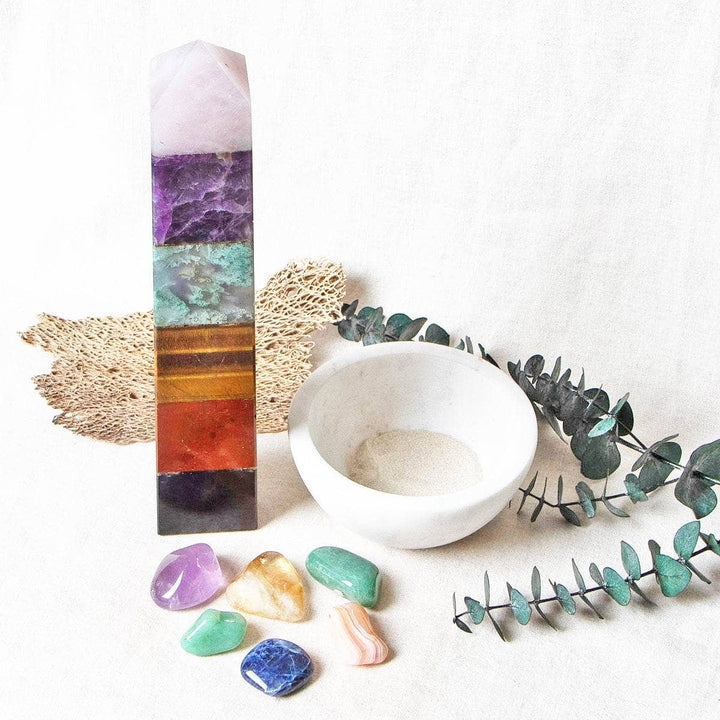 Grounded & Anxiety Free Gemstone Tower - Large