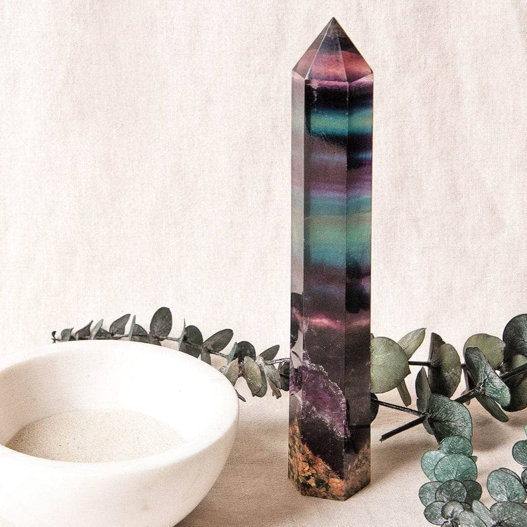 Rainbow Fluorite Tower - AAA Premium Quality