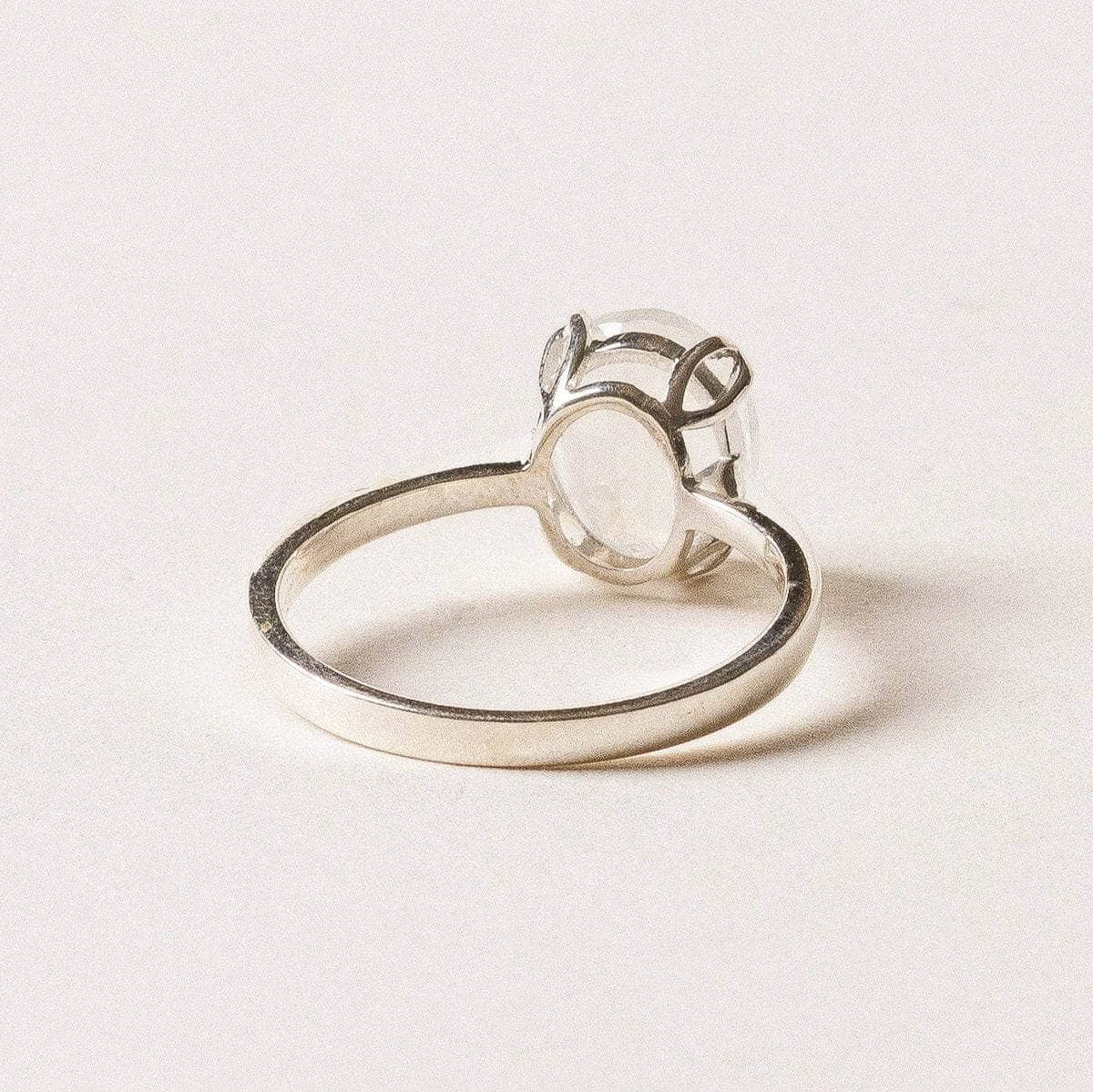 Oval Rainbow Moonstone Ring