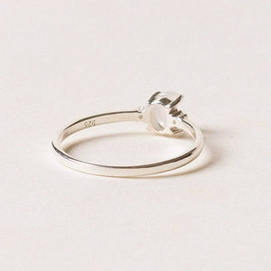 Petite Oval Rainbow Moonstone Ring