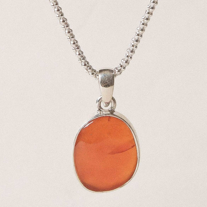 Carnelian Mini Pendant Necklace