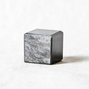Silver Obsidian Cube